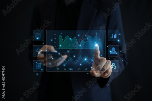 Obraz na płótnie Data analysis plays a critical role in helping businessmen understand customer preferences and improve their marketing strategies. w salonie