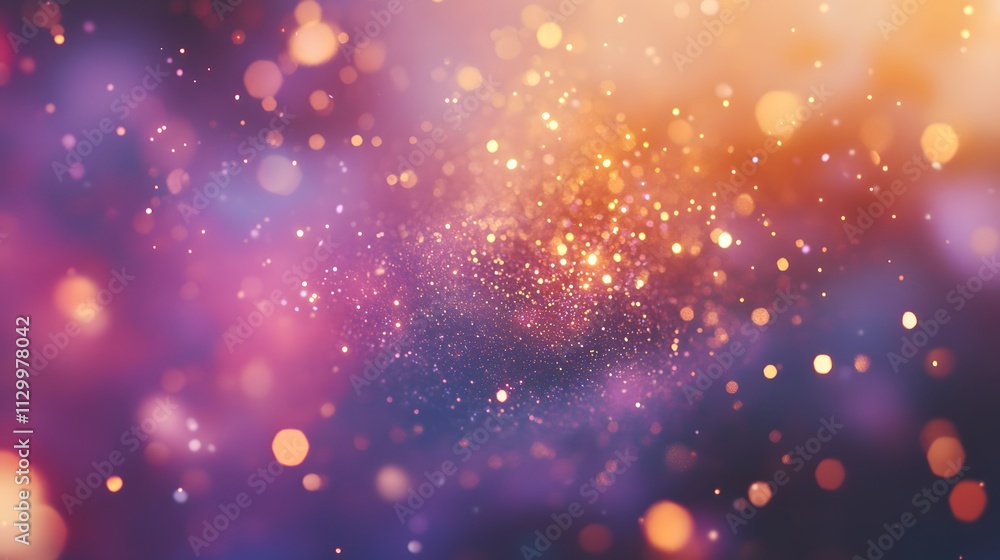 Abstract Sparkling Background With Purple And Orange Lights Abstract Sparkling Background With Purple And Orange Lights
