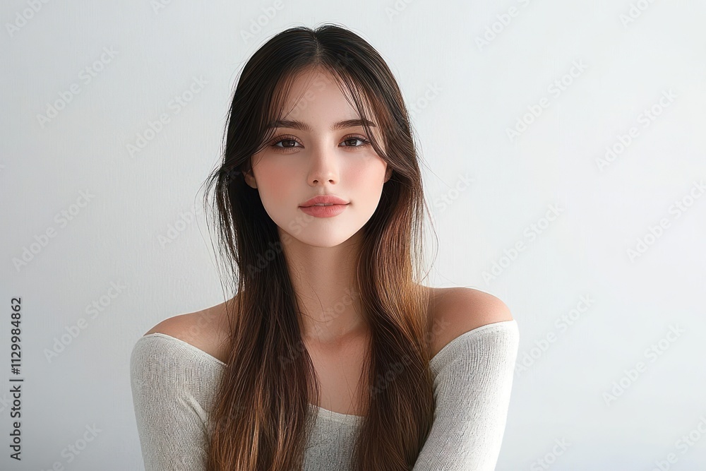 Fresh Beautiful Young Asian Woman Portrait on White Background with Clean Skin, Face Care, Cosmetology, Beauty Spa, Natural Beauty, Facial Treatment, Happy Fresh Beautiful Young Asian Woman Portrait on White Background with Clean Skin, Face Care, Cosmetology, Beauty Spa, Natural Beauty, Facial Treatment, Happy