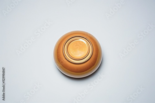 Bottom view clay pot isolated on white background