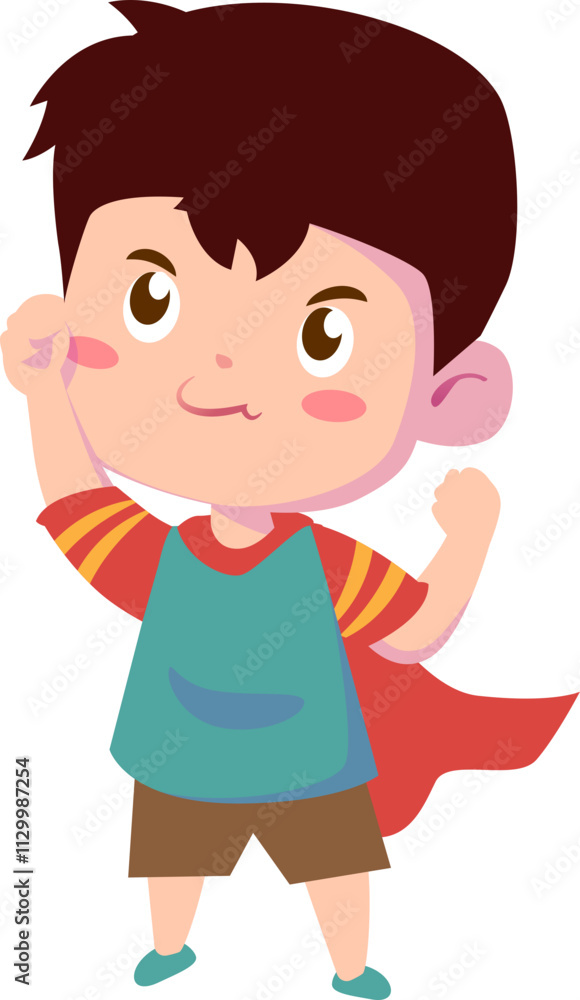 Playful Superhero Boy Illustration, Design Inspiration, Character Playful Superhero Boy Illustration, Design Inspiration, Character