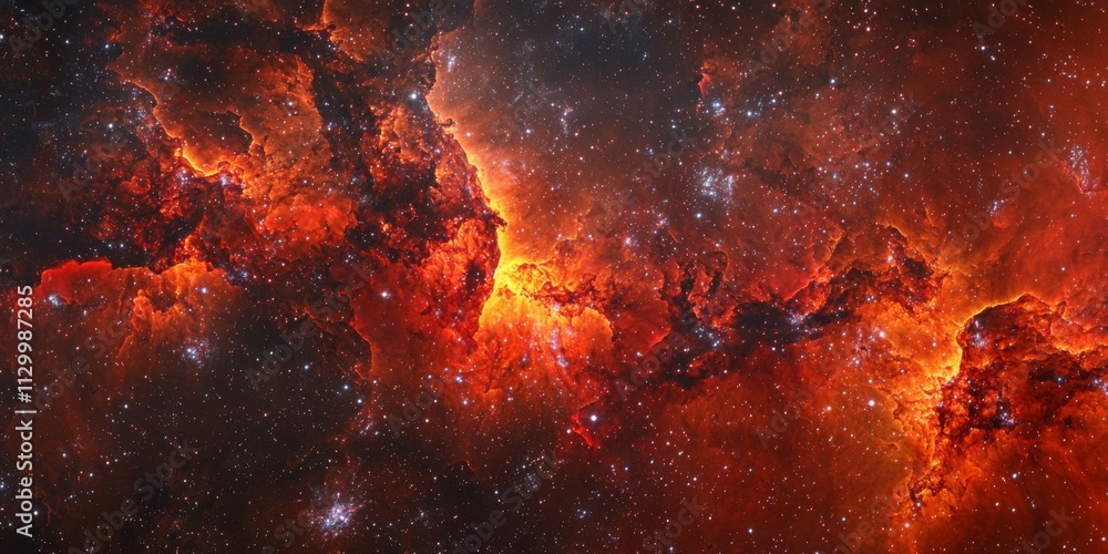 Fiery Nebula Cosmic Clouds Galaxy Cluster Space Background High Resolution Astronomy Fiery Nebula Cosmic Clouds Galaxy Cluster Space Background High Resolution Astronomy
