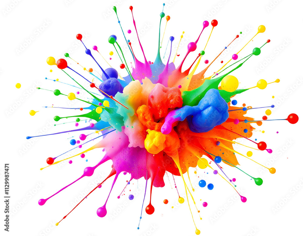 Obraz premium ink splashes on white