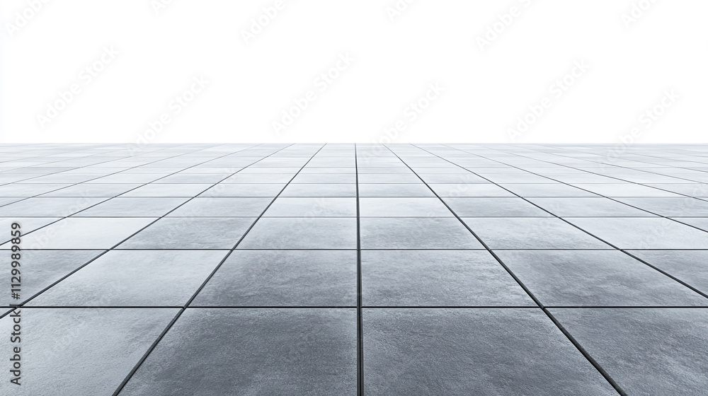 Fototapeta premium Grey Square Tile Floor Texture Modern Building Material
