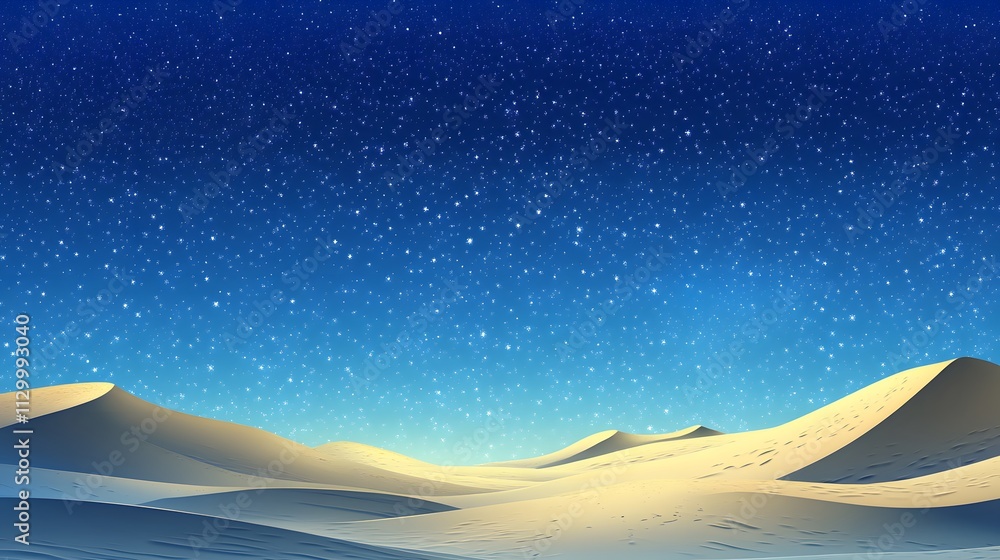 Starry Night Over Rolling Desert Sand Dunes Starry Night Over Rolling Desert Sand Dunes