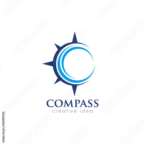 Creative Compass Concept Logo Design Template
