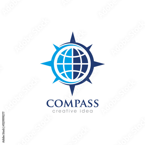 Creative Compass Concept Logo Design Template
