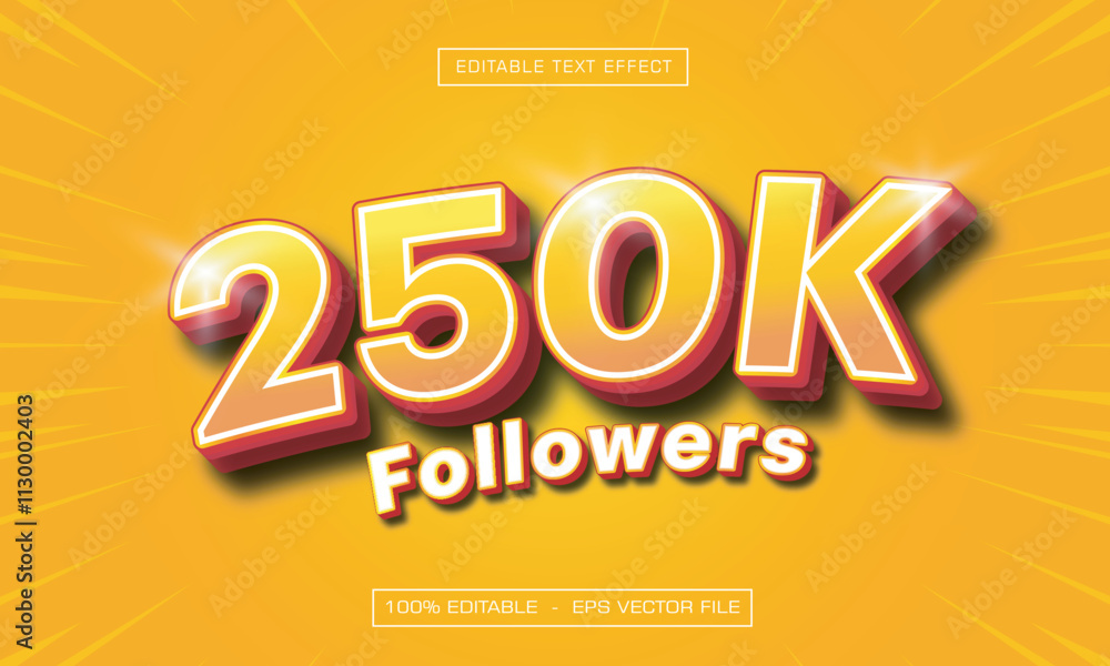 250k Followers Text Effect, Editable Greeting Text Style 250k Followers Text Effect, Editable Greeting Text Style