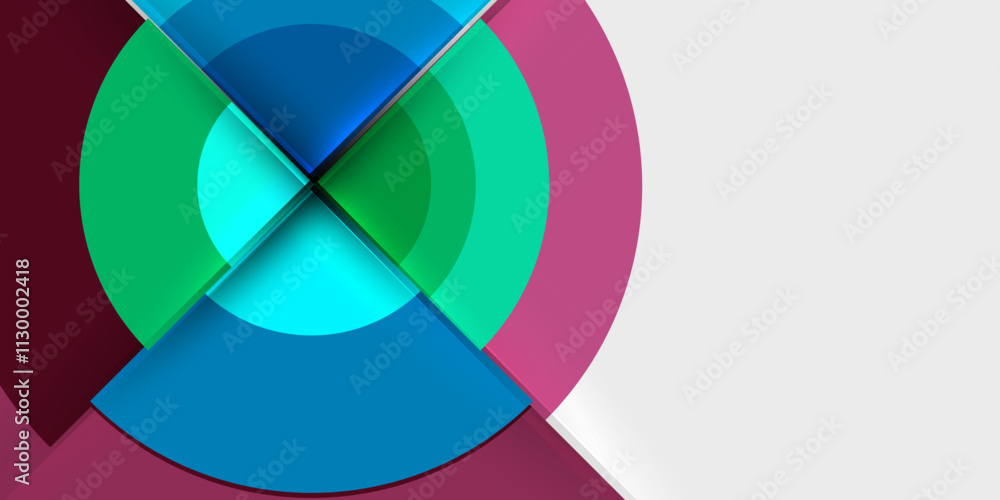 Obraz premium Techno circles and semi circles. Vector Illustration For Wallpaper, Banner, Background, Card, Book Illustration, landing page