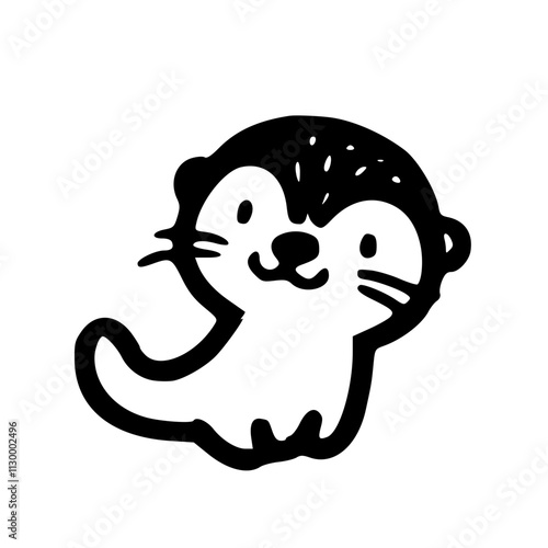 Charming Otter Icons A Captivating Array of Cute and Playful Animal Characters in Various Poses