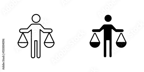 Ethics outlined and solid icon vector collection.