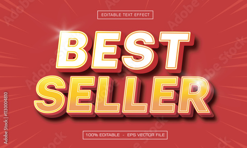 Best Seller Text Effect, Editable Promotion Text Style
