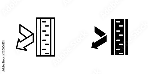 Insulation outlined and solid icon vector collection.