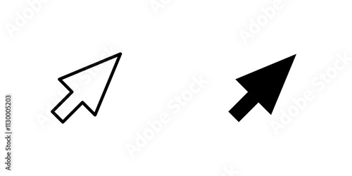 Mouse outlined and solid icon vector collection.