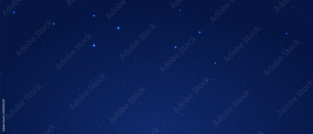 Fototapeta premium Starry night sky vector illustration background design