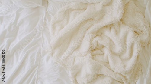 Cozy White Blanket Texture:...