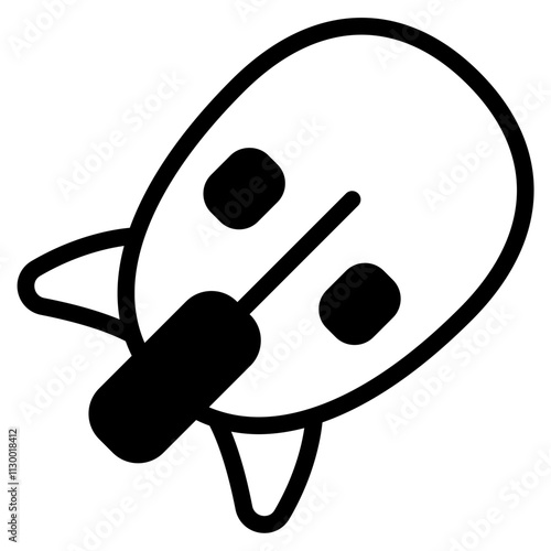 Atomic bomb Glyph Icon