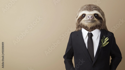 Sloth in a Suit: A sloth wi...