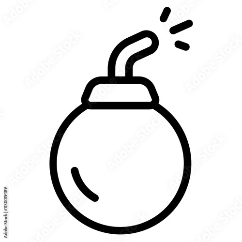 Bomb Line Icon