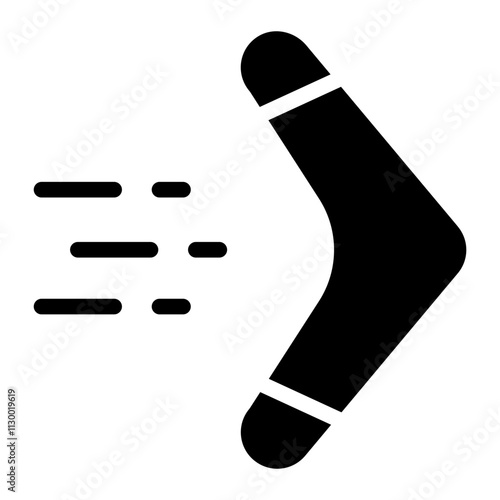 Boomerang Solid Icon