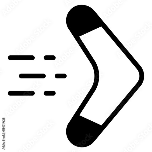 Boomerang Glyph Icon