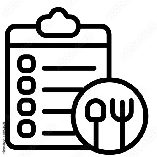 Calorie counting Line Icon