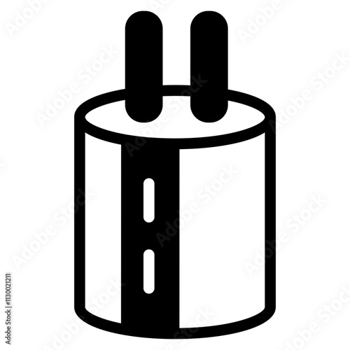 Capacitor Glyph Icon