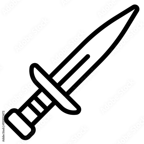 Dagger Line Icon