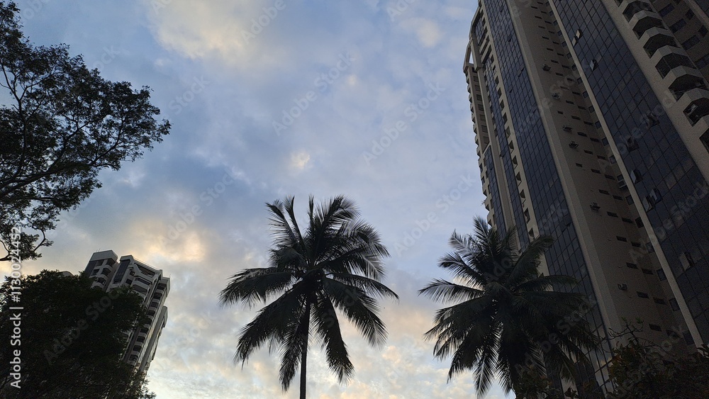 Fototapeta premium Blue Morning Sky In Singapore