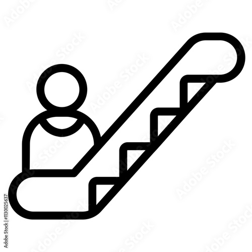 Escalator Line Icon