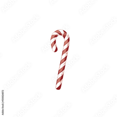 Candy Cane Sketch Christmas Celebration Decoration Winter Event Festival of X-Mas
