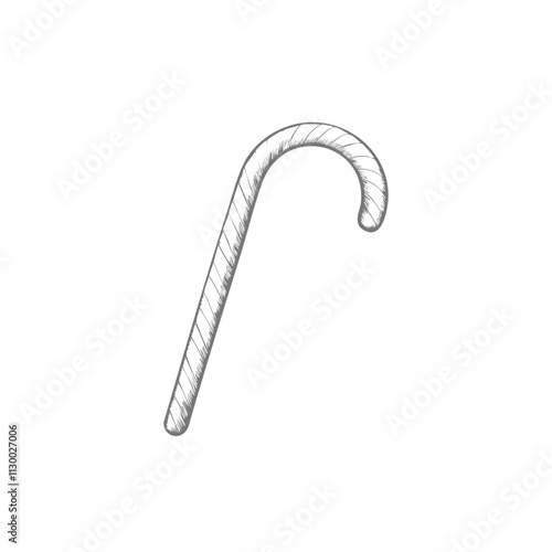Candy Cane Sketch Christmas Celebration Decoration Winter Event Festival of X-Mas
