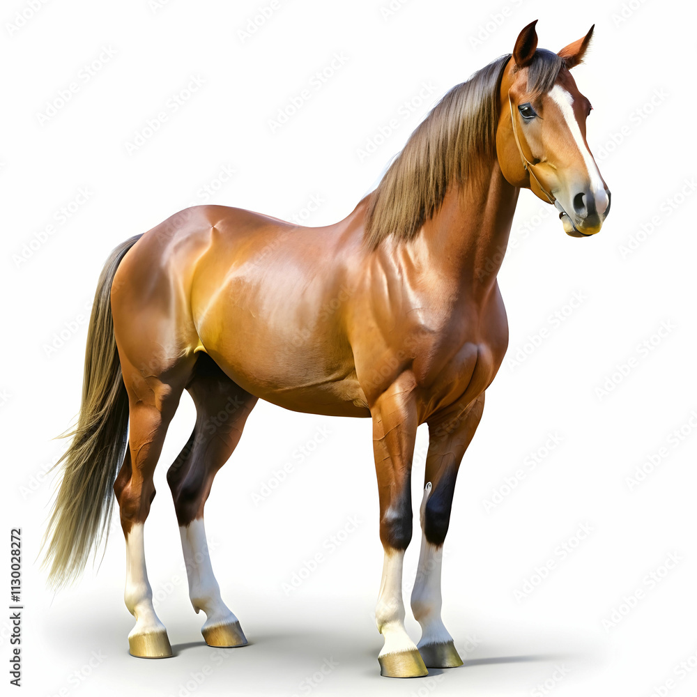 Obraz premium A majestic black-and-white illustration of a horse, showcasing