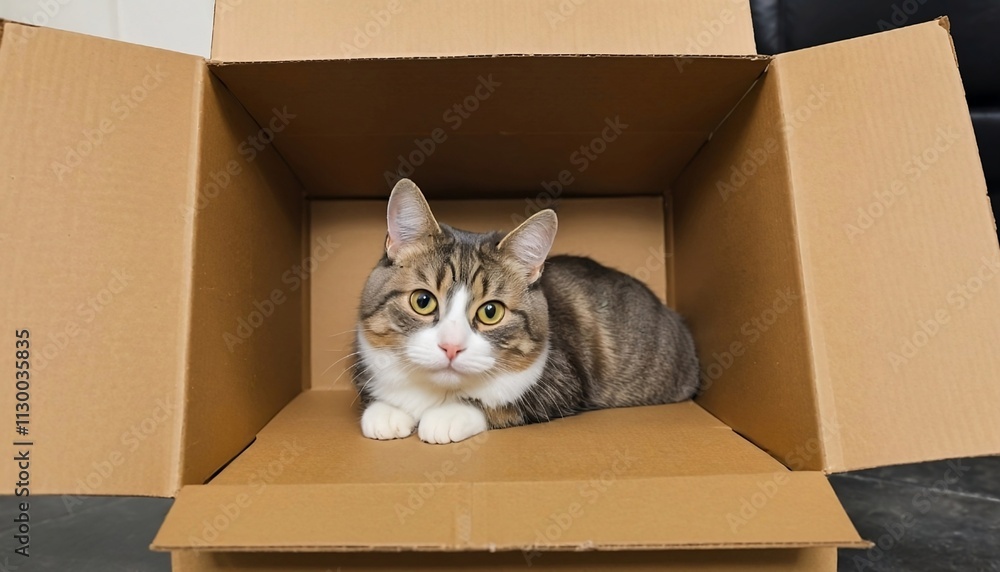 Fototapeta premium cat in a box