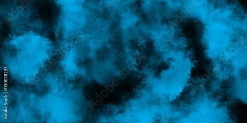 abstract blue Soft cumulus cloudscape sky, wet ink effect sky blue color watercolor, Aquarelle painted fresh and cloudy sky with clouds, Blue winter vector watercolor art background with clouds.