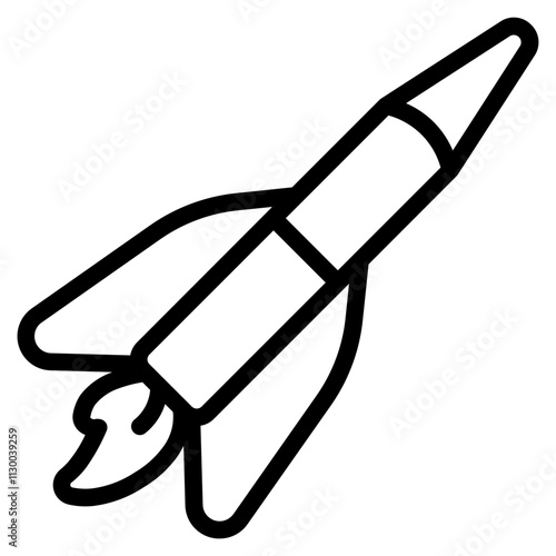 Missile Line Icon