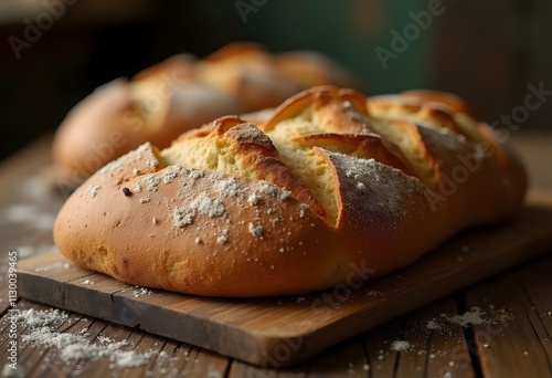 Brioche bread slice showcasing its soft, buttery texture, placed on a clean surface for a high-quality food photo, highlighting its fluffy interior and golden crust.
 photo