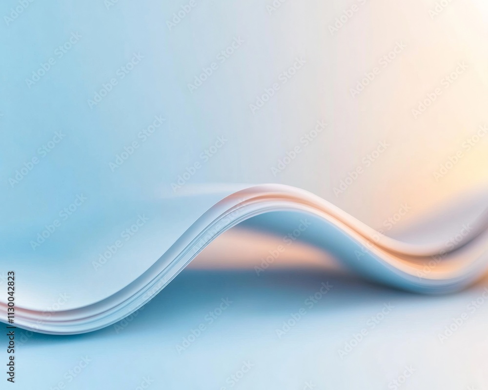 Obraz premium Elegant Pastel Curves and Textures Abstract Financial Art in Soft Focus