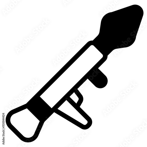 Rocket launcher Glyph Icon