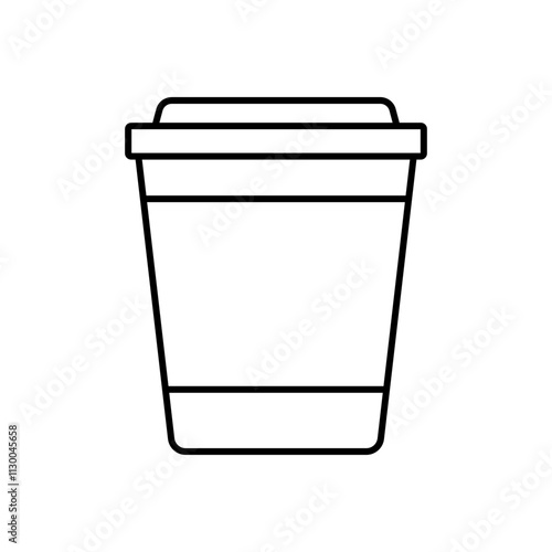 Plastic Cup Icon, Simple Icon Vector Design, best used for presentation, application, web and banner	