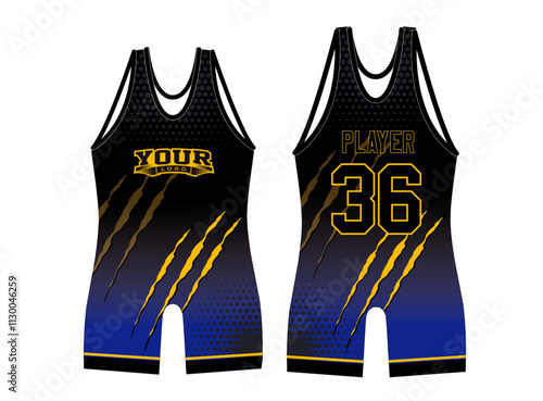 The Wrestling Singlets template mockup is a perfect fit for all sports. The designs that go on casual wear, shirts, fashion apparel, and all kinds of team uniform