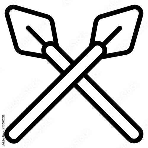 Spear Line Icon