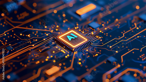 Artificial Intelligence Chip in a High-Tech Environment