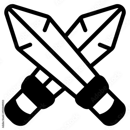 Swords Glyph Icon