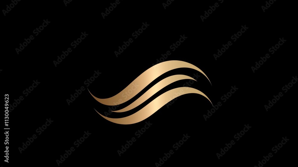 Obraz premium Chic luxury logo with sleek, modern design, incorporating elegant gold or black tones