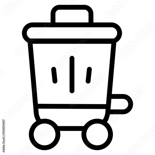 Trash bin Line Icon