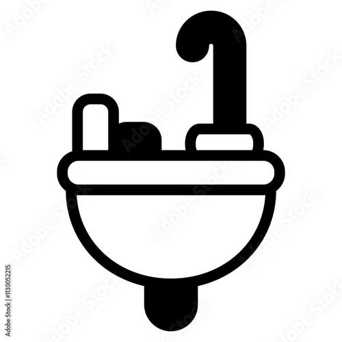 Wash basin Glyph Icon