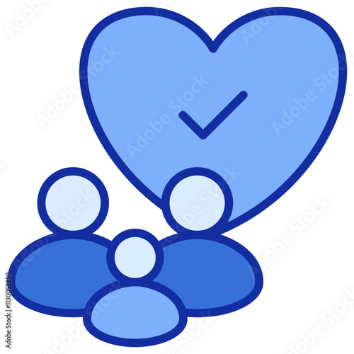 Family Blue Color Icon