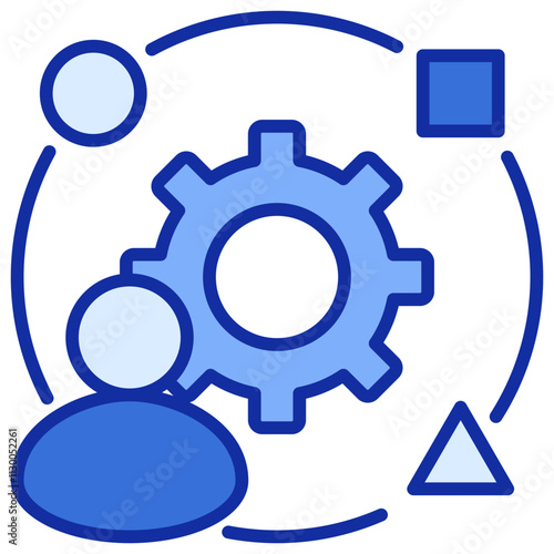 Adaptability Blue Color Icon