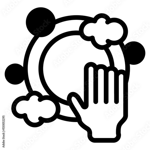 Washing dishes Glyph Icon